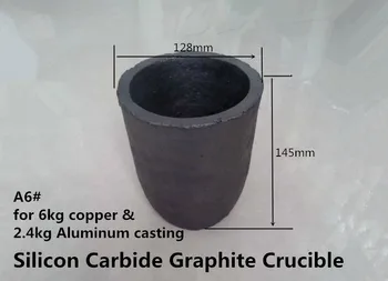 A6# Silicon Carbide Graphite Crucible for 6kg copperr & 2.4kg aluminum /Copper melting crucible /Pouring Bronze
A6# Silicon Carbide Graphite Crucible for 6kg copperr & 2.4kg aluminum /Copper melting crucible /Pouring Bronze