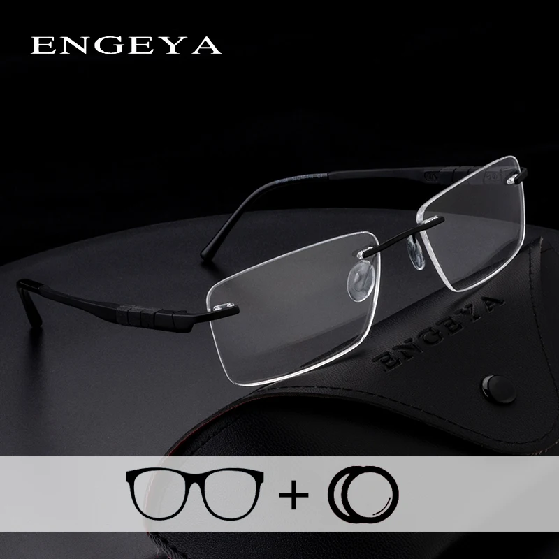 Alloy TR90 Prescription Glasses Clear Fashion Optical Myopia Blue Light Rimless Eyewear For Men Super Light thin lenses#164
Alloy TR90 Prescription Glasses Clear Fashion Optical Myopia Blue Light Rimless Eyewear For Men Super Light thin lenses#164