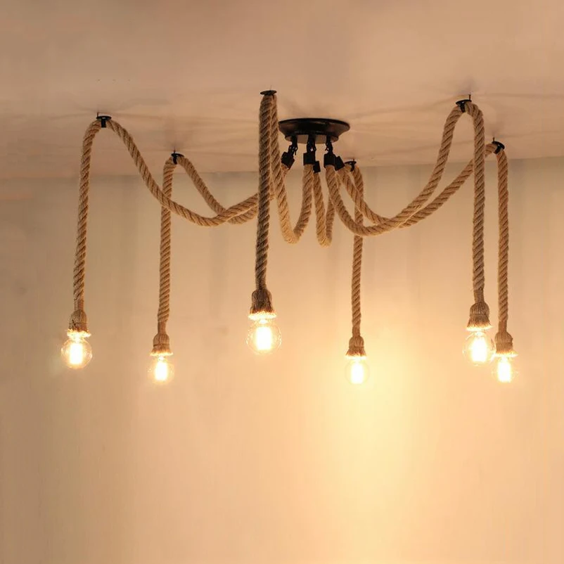 Retro loft pendant lamp restuarant bedroom living room dining room bar warehouse droplight cafe light DIY hemp rope chandelier
Retro loft pendant lamp restuarant bedroom living room dining room bar warehouse droplight cafe light DIY hemp rope chandelier