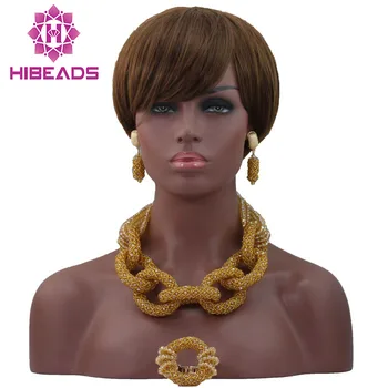 Fabulous Champagne Gold Pendant Statement Necklace Set Nigerian African Wedding Beads Jewelry Set Crystal Free Shipping HX632
Fabulous Champagne Gold Pendant Statement Necklace Set Nigerian African Wedding Beads Jewelry Set Crystal Free Shipping HX632