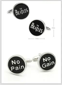 20pairs/lot Silver Round Letter Cufflink NO PAIN NO GAIN Cuff Links Famous England Music Band Cufflinks Men's Jewelry
20pairs/lot Silver Round Letter Cufflink NO PAIN NO GAIN Cuff Links Famous England Music Band Cufflinks Men's Jewelry