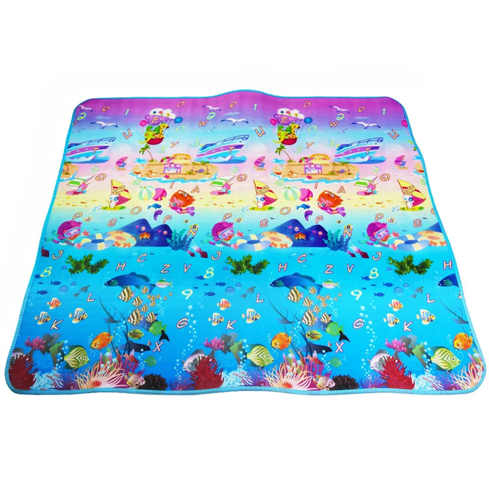 

180*120*1 cm thicken Play Mat Baby Fruit +Letter/Educational Crawl Pad Play+Learning+Safety Mats,Kids Climb Blanket Game Carpet
