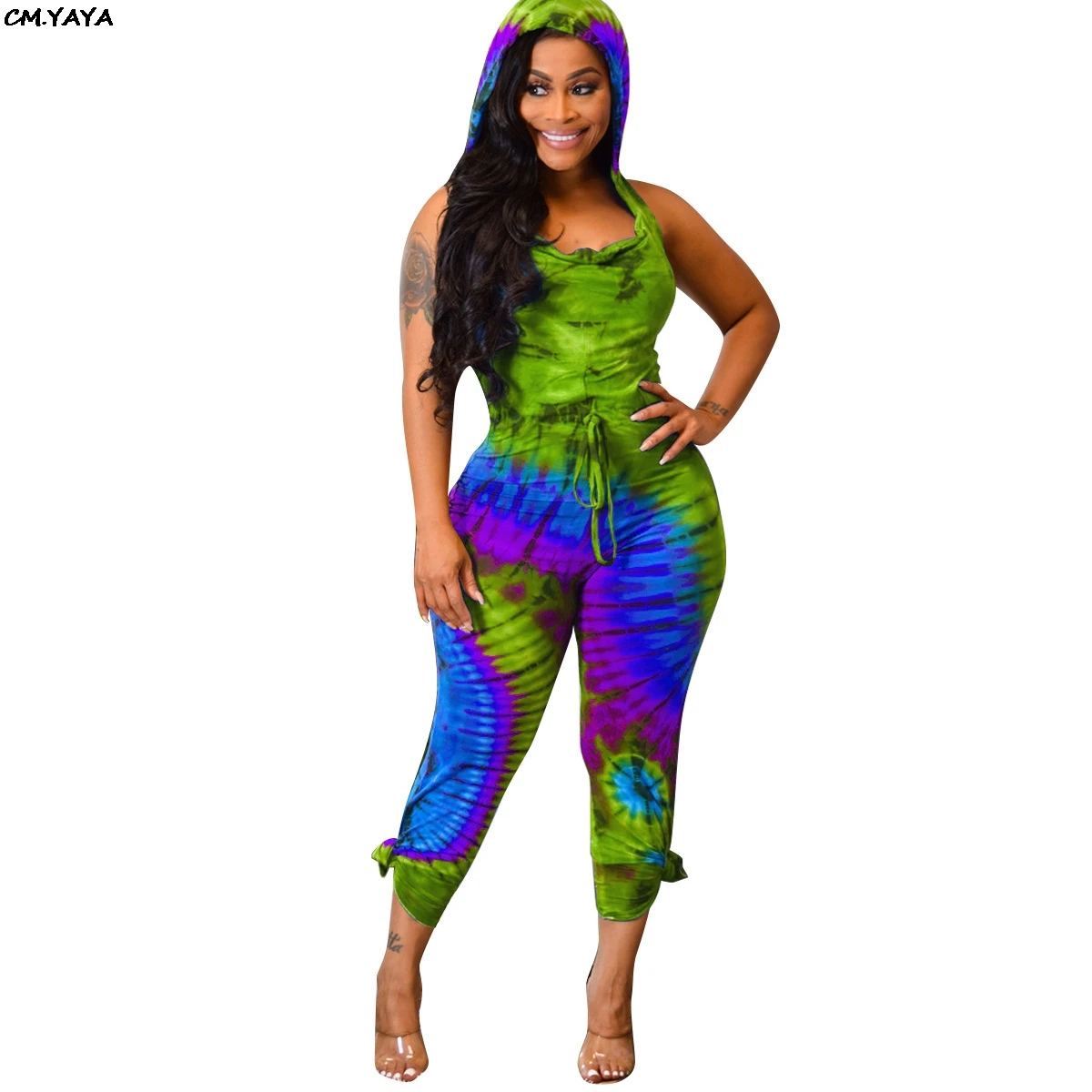 2019 new women summer bohemian black hole tie dye print hooded cut out back jumpsuit sexy romper playsuit 5 color GLALS118
2019 new women summer bohemian black hole tie dye print hooded cut out back jumpsuit sexy romper playsuit 5 color GLALS118