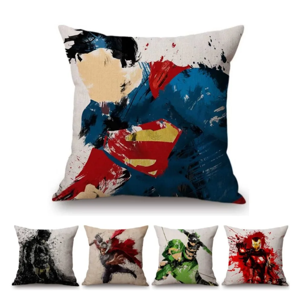 Abstract Superhero Watercolor Splatter Art Spider man Superman Batman Sofa Throw Pillow Home Decor Cushion Cover Gifts For Boys
Abstract Superhero Watercolor Splatter Art Spider man Superman Batman Sofa Throw Pillow Home Decor Cushion Cover Gifts For Boys