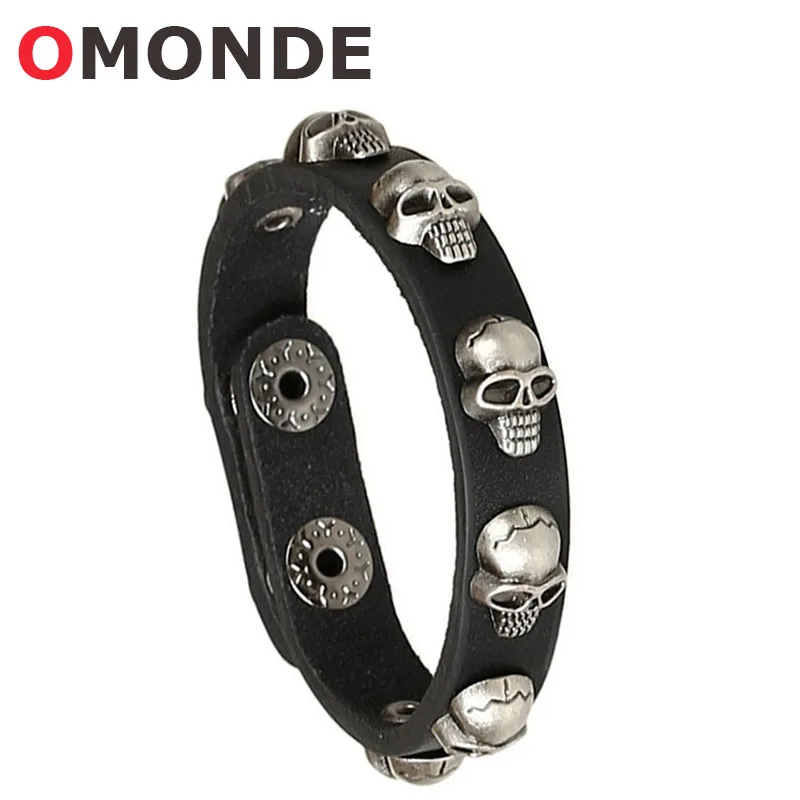 New Arrival Black Color Leather Bracelets Skeleton Skull Head Charm Wristband for Mens Women Viking Pirates Fashion Jewelry
New Arrival Black Color Leather Bracelets Skeleton Skull Head Charm Wristband for Mens Women Viking Pirates Fashion Jewelry