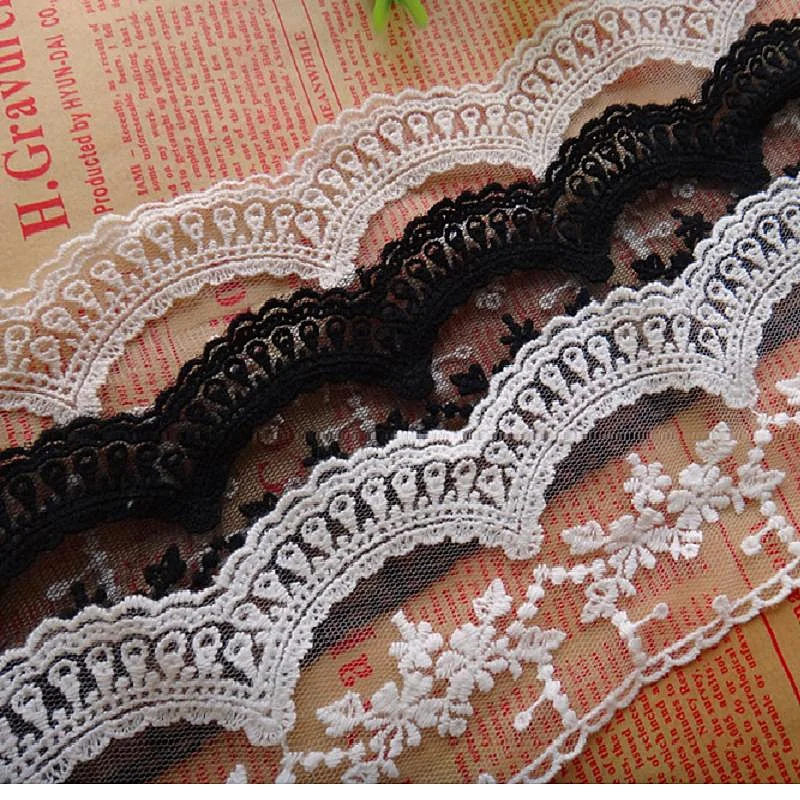 YACKALASI Soft Tulle Cotton Embroidery Lace Trim DIY Garment Accessories White And Black 7.5cm
YACKALASI Soft Tulle Cotton Embroidery Lace Trim DIY Garment Accessories White And Black 7.5cm