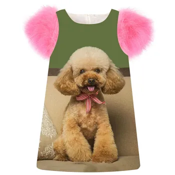 Girls Dress fashion print The dog with the bow Spring/Autumn faux fur sleeve girls dress Toddler Kids Dresses Children Clothing
Girls Dress fashion print The dog with the bow Spring/Autumn faux fur sleeve girls dress Toddler Kids Dresses Children Clothing