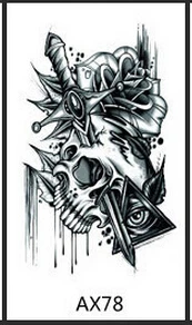 Skull face was Pierced Size 22 x 12cm Brand New Body Art tatoo Temporary Tattoo Exotic Sexy Henna Tattoo Tattoo Stickers
Skull face was Pierced Size 22 x 12cm Brand New Body Art tatoo Temporary Tattoo Exotic Sexy Henna Tattoo Tattoo Stickers