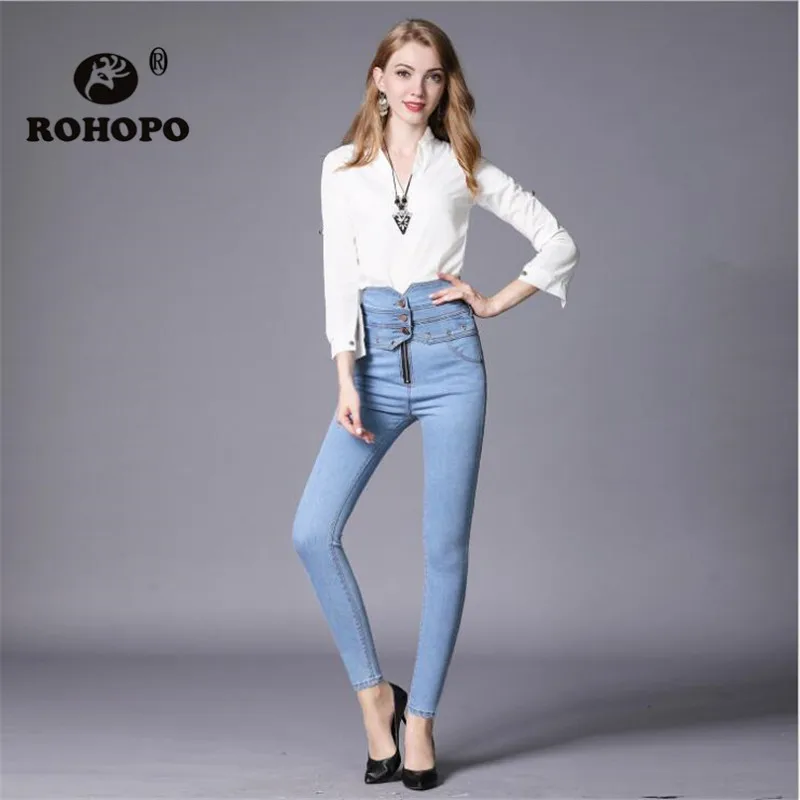 High Waist Women Denim Jeans 2019 Spring High Elasticity Pencil Denim Pant Gray/Sky Blue Slim Waist Skinny Denim Trousers
High Waist Women Denim Jeans 2019 Spring High Elasticity Pencil Denim Pant Gray/Sky Blue Slim Waist Skinny Denim Trousers