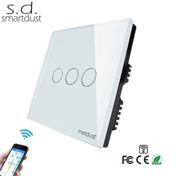 Smartdust UK Wifi Switch EWelink, 3 Gang Remote Control EWelink APP Control Light Switch, Tempered Glass Touch Sensor Switch
Smartdust UK Wifi Switch EWelink, 3 Gang Remote Control EWelink APP Control Light Switch, Tempered Glass Touch Sensor Switch