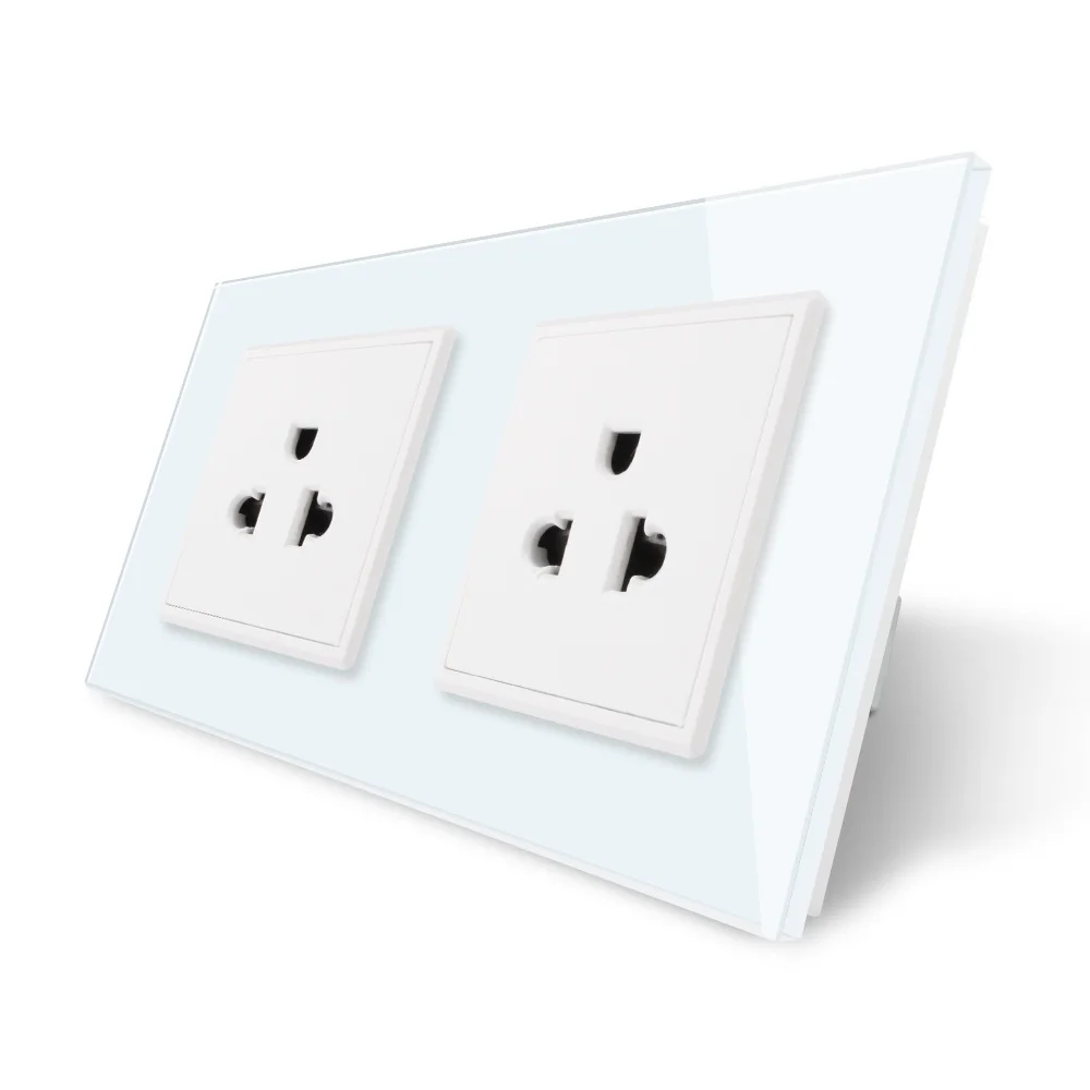 Livolo Manufacturer, 16A US Standard, Wall Electric / Power Double Socket /Plug, Crystal Glass Panel
Livolo Manufacturer, 16A US Standard, Wall Electric / Power Double Socket /Plug, Crystal Glass Panel