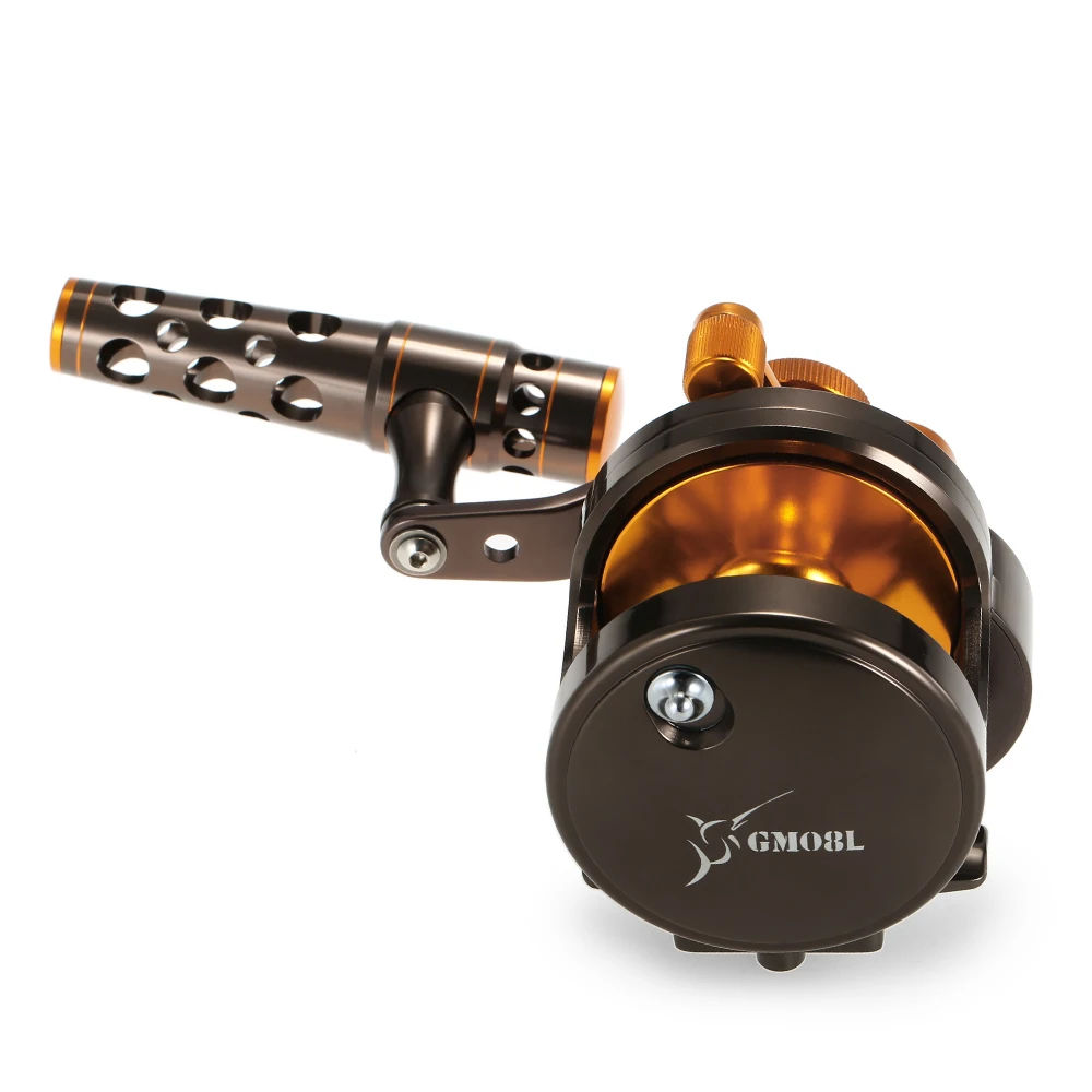 8+1 BB Ball Bearing Fishing Reel CNC Machined 2-Speed Lever Drag Big Game Trolling Reel Sea Rock Jigging Reel GM08 for Pesca
8+1 BB Ball Bearing Fishing Reel CNC Machined 2-Speed Lever Drag Big Game Trolling Reel Sea Rock Jigging Reel GM08 for Pesca