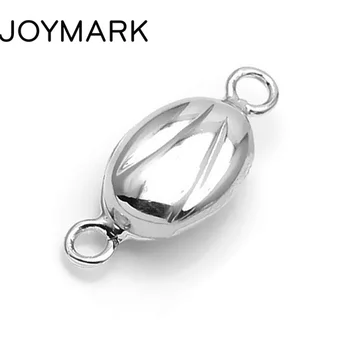 JOYMARK White Rhodium Plated Real 925 Sterling Silver Oval Pearl Bracelet Magnetic Clasps For Jewelry Making SC-MC004
JOYMARK White Rhodium Plated Real 925 Sterling Silver Oval Pearl Bracelet Magnetic Clasps For Jewelry Making SC-MC004