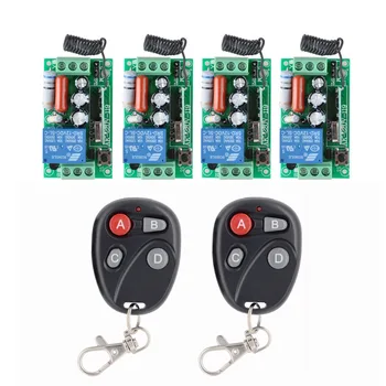 AC 220 V 1CH 10A Relay RF Wireless Remote Control Switch Wireless Light Switch ; 4PCS Receiver + 2PCS Transmitter
AC 220 V 1CH 10A Relay RF Wireless Remote Control Switch Wireless Light Switch ; 4PCS Receiver + 2PCS Transmitter