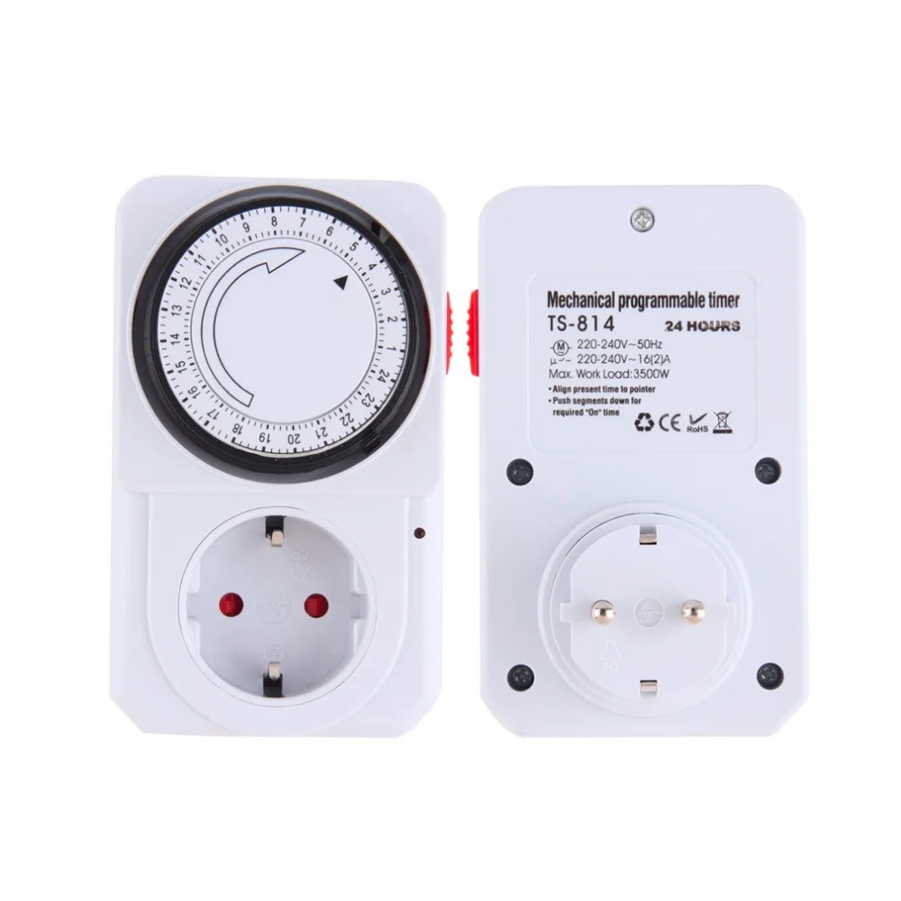 EU/US Plug 24 Hour Programmable Mechanical Electrical Program Mini Timer Power Switch Energy Saver
EU/US Plug 24 Hour Programmable Mechanical Electrical Program Mini Timer Power Switch Energy Saver