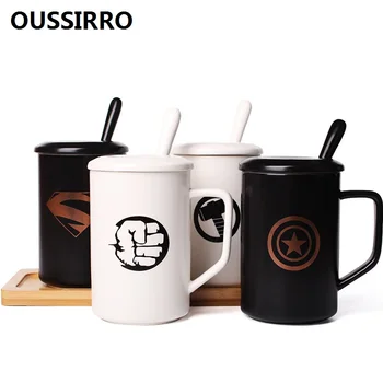 OUSSIRRO Fashion Super Hero Ceranic Mugs Cup Creative With Spoon and Cover Milk Mug Travel Cup Portable Tumbler Drink Batman
OUSSIRRO Fashion Super Hero Ceranic Mugs Cup Creative With Spoon and Cover Milk Mug Travel Cup Portable Tumbler Drink Batman