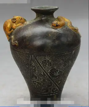Old Chinese Bronze Gilt Carving Snake Mouse Rat Statue Jar Pot Jug Kettle Crock
Old Chinese Bronze Gilt Carving Snake Mouse Rat Statue Jar Pot Jug Kettle Crock