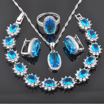 Elegant Silver Color Wedding Jewelry Sets Blue Cubic Zirconia Women Pendant/Necklace /Ring/Earrings/Bracelet Dropshipping QS0168
Elegant Silver Color Wedding Jewelry Sets Blue Cubic Zirconia Women Pendant/Necklace /Ring/Earrings/Bracelet Dropshipping QS0168