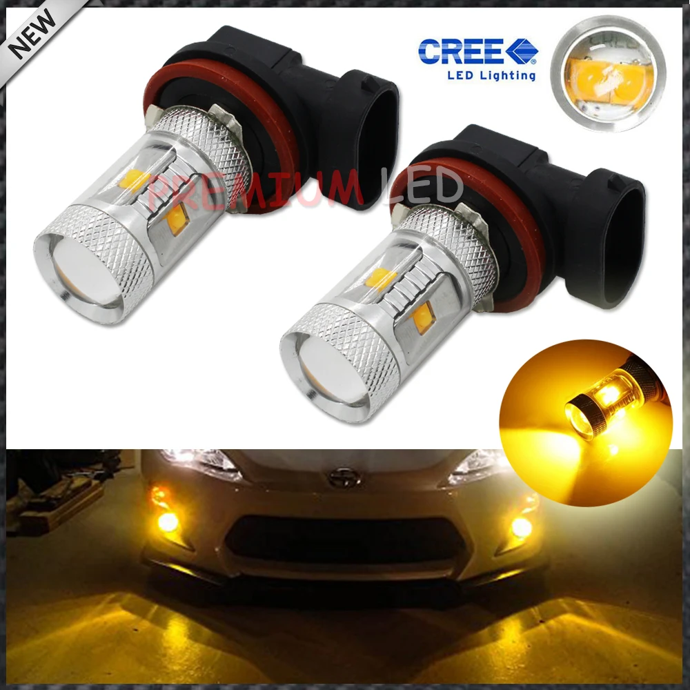 2pcs JDM Gold Yellow 3000K 30W CRE'E High Power H8 H11 LED Replacement Bulbs For Fog Lights, Driving Lights
2pcs JDM Gold Yellow 3000K 30W CRE'E High Power H8 H11 LED Replacement Bulbs For Fog Lights, Driving Lights