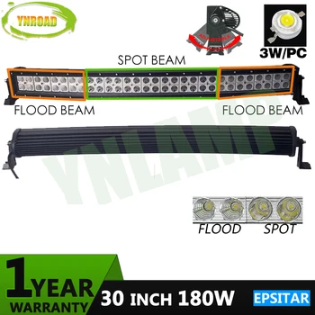 YNROAD Epistar 180W 30inch Curved Dual row LED Bar Spot Flood Combo Beam SUV ATV 4x4 Truck 4WD Off road Light Bar
YNROAD Epistar 180W 30inch Curved Dual row LED Bar Spot Flood Combo Beam SUV ATV 4x4 Truck 4WD Off road Light Bar