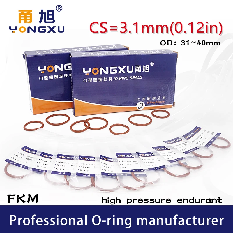 3PCS/lot Brown FKM Rubber O-rings Seals 3.1mm Thickness 31/32/33/34/35/36/37/38/39/40mm OD O Ring Seal Gasket Rings Washer
3PCS/lot Brown FKM Rubber O-rings Seals 3.1mm Thickness 31/32/33/34/35/36/37/38/39/40mm OD O Ring Seal Gasket Rings Washer