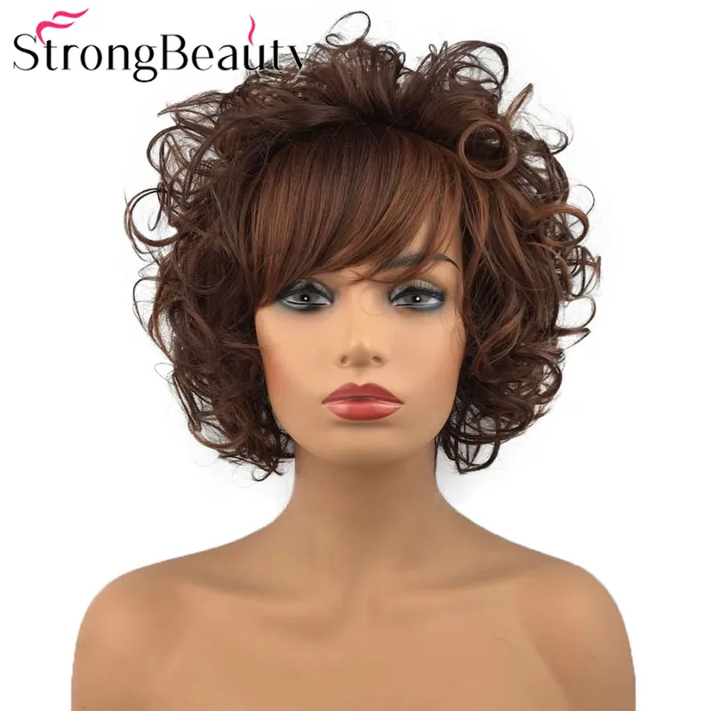 StrongBeauty Short Curly Wig Synthetic Wig for Women Red Brown Wig with Bangs 8 Inch
StrongBeauty Short Curly Wig Synthetic Wig for Women Red Brown Wig with Bangs 8 Inch