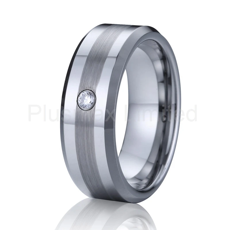 cz stone tungsten wedding band couple rings for men women silver color never fade free shipping online jewellery - Cheap Wedding Rings Online cz stone tungsten wedding band couple rings for men women silver color never fade free shipping online jewellery - Cheap Wedding Rings Online