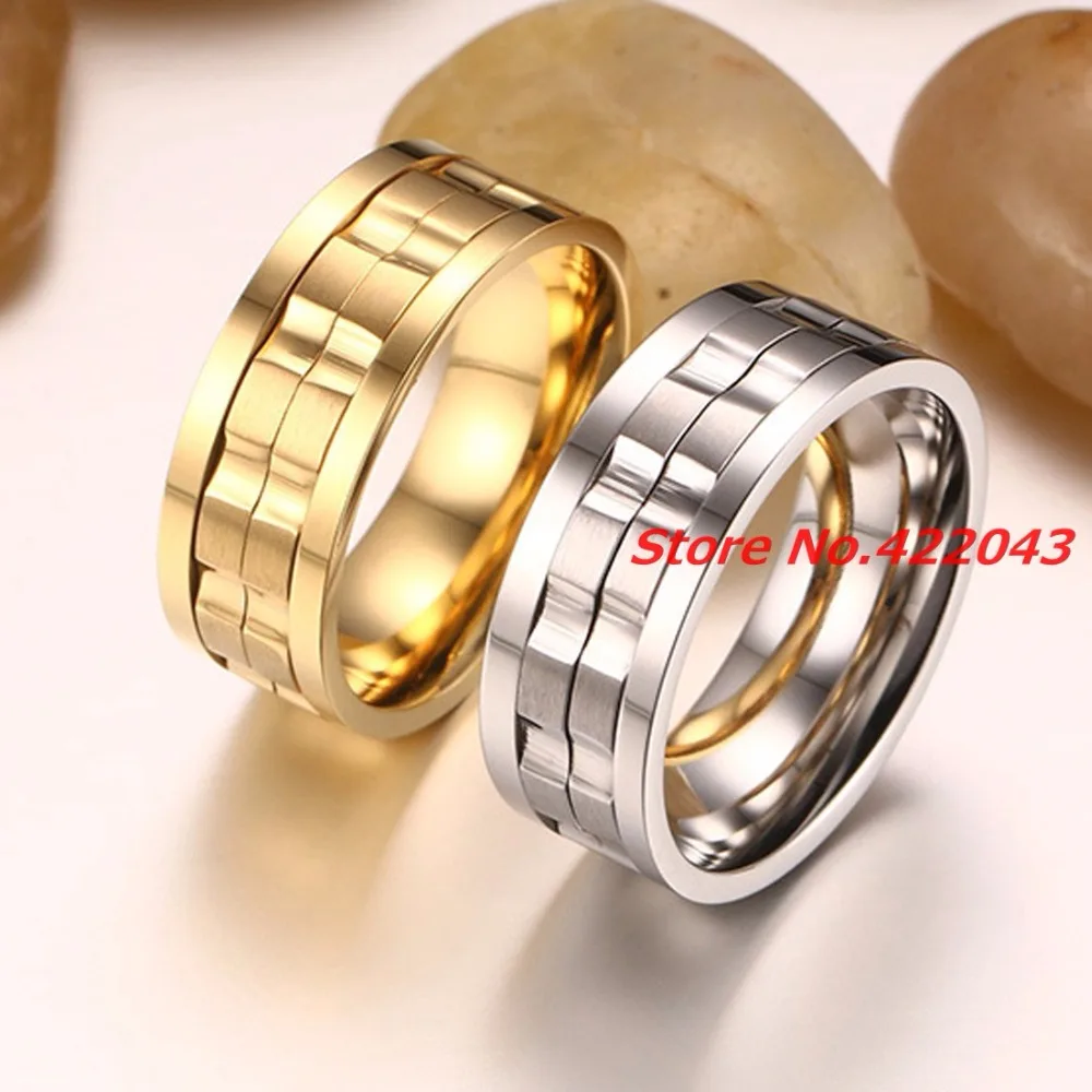 High Quality Fashion Men's Ring The Punk Rock Accessories Stainless Steel Silver Or Gold Spinner Rings For Men Wholesale
High Quality Fashion Men's Ring The Punk Rock Accessories Stainless Steel Silver Or Gold Spinner Rings For Men Wholesale
