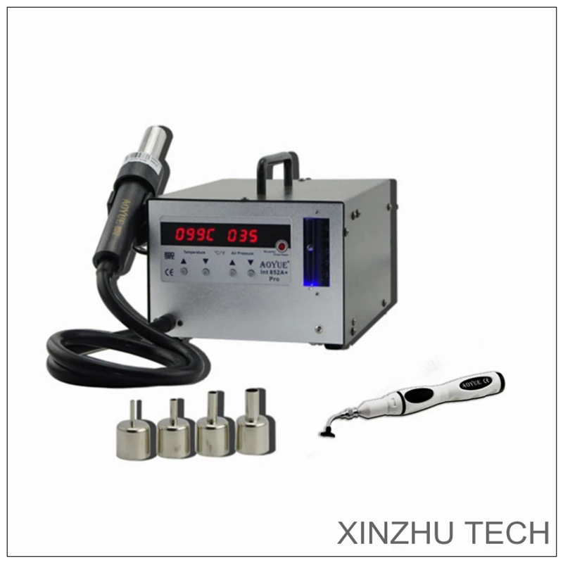 AOYUE Int 852A+ Digital Display Soldering Station Hot Air Gun Vacuum Suction Pen Rework Station IR Infrared Preheating Station
AOYUE Int 852A+ Digital Display Soldering Station Hot Air Gun Vacuum Suction Pen Rework Station IR Infrared Preheating Station