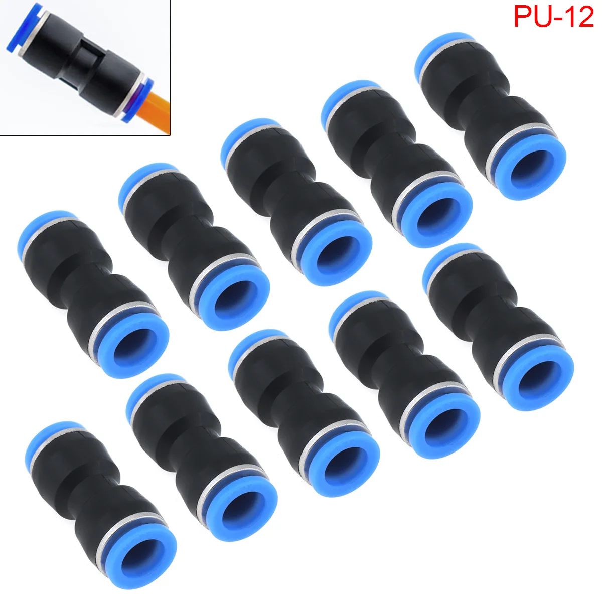 10PCS 12MM PU-12 Plastic Straight Through Quick Connector Pneumatic Insertion Air Tube
10PCS 12MM PU-12 Plastic Straight Through Quick Connector Pneumatic Insertion Air Tube