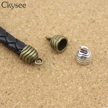 Ckysee 20pcs/lot Antique Silver/Bronze End Caps Clasps Hole Size 6mm Fit Round Leather Cord Connectors For Jewelry Findings
Ckysee 20pcs/lot Antique Silver/Bronze End Caps Clasps Hole Size 6mm Fit Round Leather Cord Connectors For Jewelry Findings