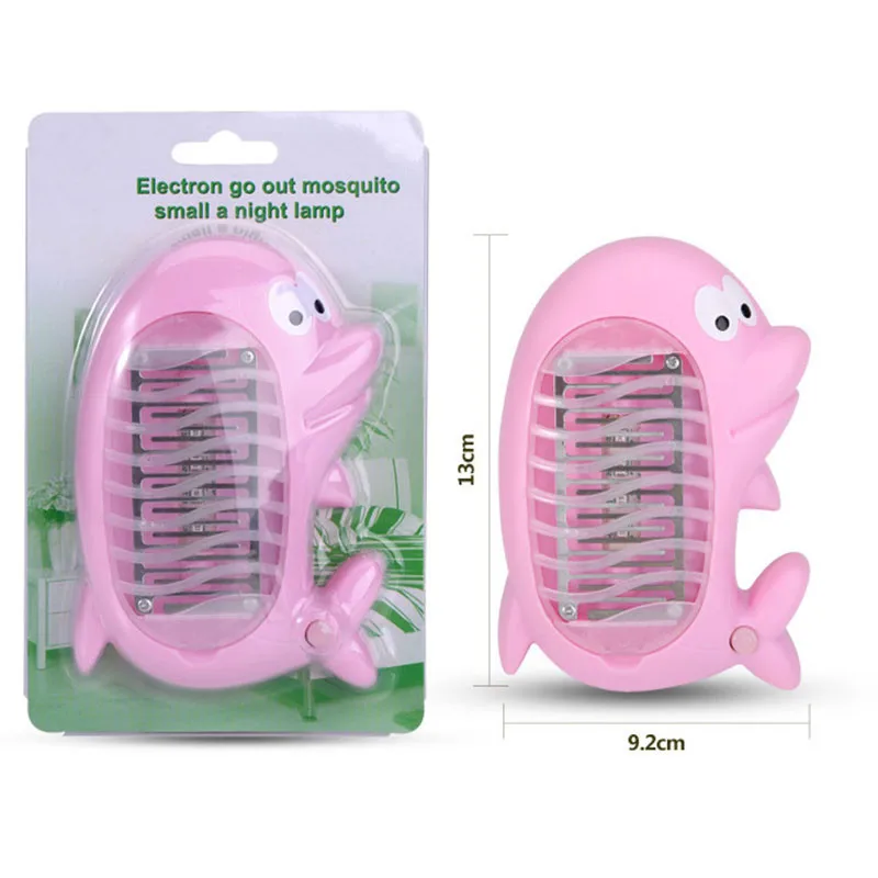 Chiclits Dolphin Shape Mosquito Killer Light LED Socket Electric Household Pest Repellent Lamp 220V EU Plug Bug Zapper For Baby (2)