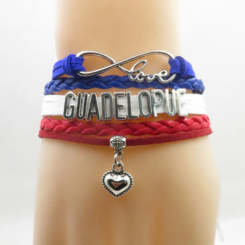 infinity love guadeloupe Bracelet heart Charm bracelet love guadeloupe national flag bracelet & bangle for woman and man
infinity love guadeloupe Bracelet heart Charm bracelet love guadeloupe national flag bracelet & bangle for woman and man