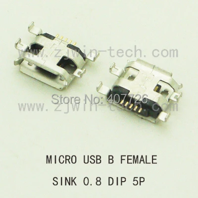10PCS Micro USB connector Phone Jack USB Connector 2.0 B type Female Micro USB Jack Board Sink 0.8 DIP 5Pin
10PCS Micro USB connector Phone Jack USB Connector 2.0 B type Female Micro USB Jack Board Sink 0.8 DIP 5Pin