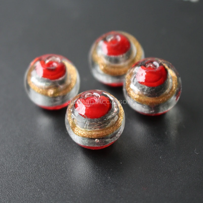 10Pcs 14mm Handmade Glass lampwork beads Red Color white silver foil for jewelry making Wholesale and Retail 
10Pcs 14mm Handmade Glass lampwork beads Red Color white silver foil for jewelry making Wholesale and Retail