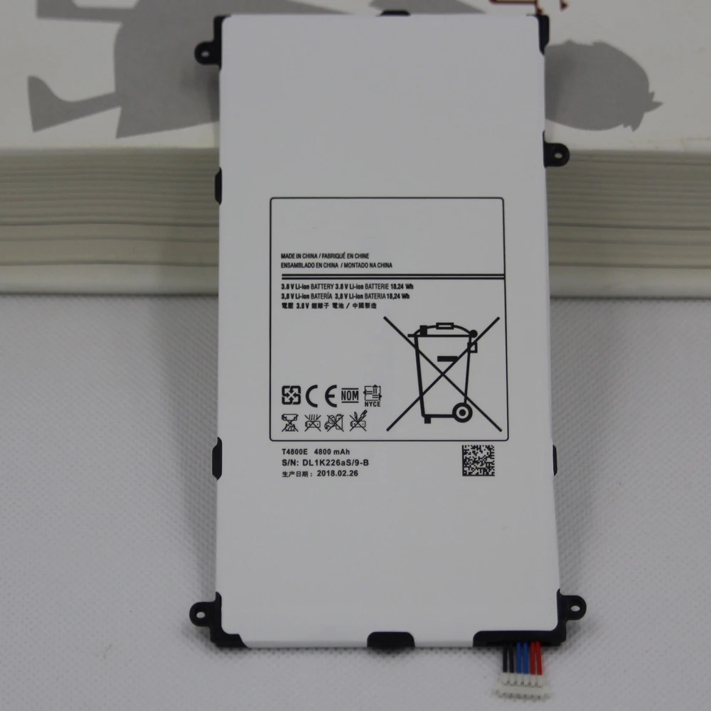 Replacement Battery T4800E For Samsung Galaxy Tab Pro 8.4 in SM-T321 T325 T320 T321 Tablet Battery 4800mAh With Repair Tools
Replacement Battery T4800E For Samsung Galaxy Tab Pro 8.4 in SM-T321 T325 T320 T321 Tablet Battery 4800mAh With Repair Tools