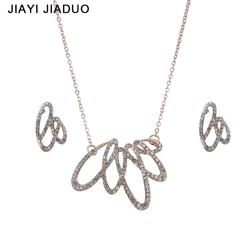 jiayijiaduo Wedding Women Jewelry Sets Gold Color Necklace Earrings Bridal Rhinestone Pendant For Party Dress Accessories
jiayijiaduo Wedding Women Jewelry Sets Gold Color Necklace Earrings Bridal Rhinestone Pendant For Party Dress Accessories