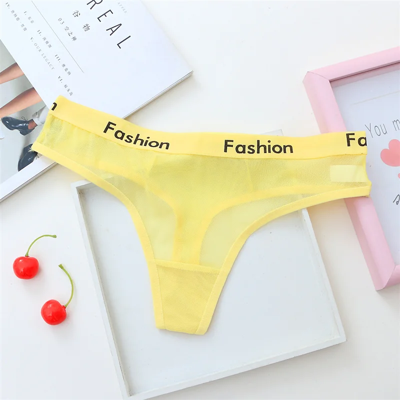 Sexy Ladies Cotton Seamless Panties Women Underwear Lingerie G Thongs String Fashion Low Rise Transparent Briefs 29 (3)