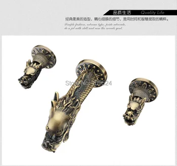 Free shipping Antique brass Widespread Bathroom Sink dragon Faucet wall mounted dragon lavatory sink mixer tap
Free shipping Antique brass Widespread Bathroom Sink dragon Faucet wall mounted dragon lavatory sink mixer tap
