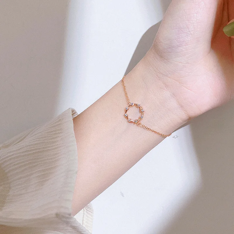 XIYANIKE 925 Sterling Silver Circle Rose Gold Simple Fine Bracelet Cubic Zirconia Pendant Handmade Jewelry Gifts For Women
XIYANIKE 925 Sterling Silver Circle Rose Gold Simple Fine Bracelet Cubic Zirconia Pendant Handmade Jewelry Gifts For Women