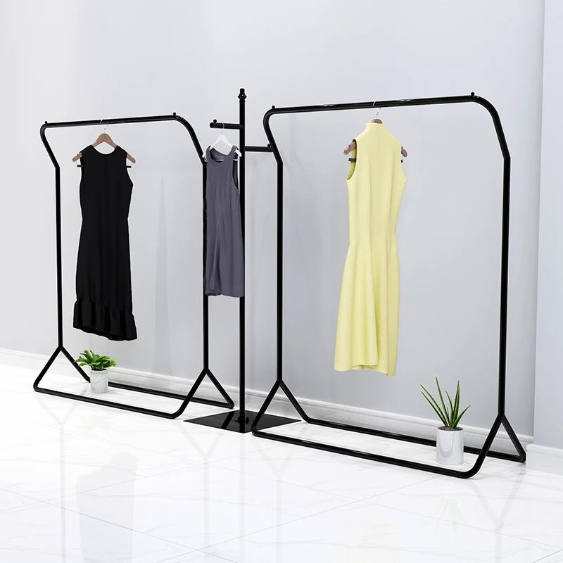 Clothes display rack women's children's wear floor hanging clothes rack middle island shelf
Clothes display rack women's children's wear floor hanging clothes rack middle island shelf