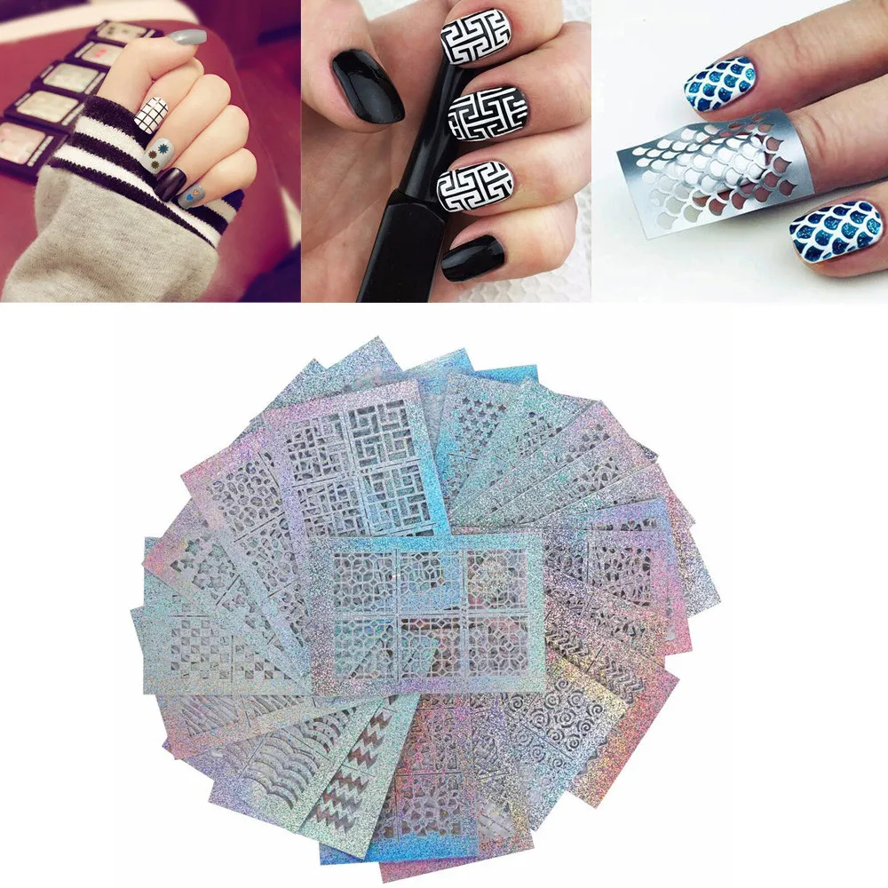 24 Sheets New Nail Hollow Irregular Grid Stencil Reusable Manicure Stickers Stamping Template Nail Art Tools 7.8*5.5cm
24 Sheets New Nail Hollow Irregular Grid Stencil Reusable Manicure Stickers Stamping Template Nail Art Tools 7.8*5.5cm