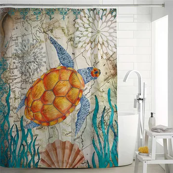 Marine Polyester Waterproof Shower Curtain Seahorse Turtle 12pc Hooks Mildew Resistant Bath Curtain Home Bathroom Decor
Marine Polyester Waterproof Shower Curtain Seahorse Turtle 12pc Hooks Mildew Resistant Bath Curtain Home Bathroom Decor