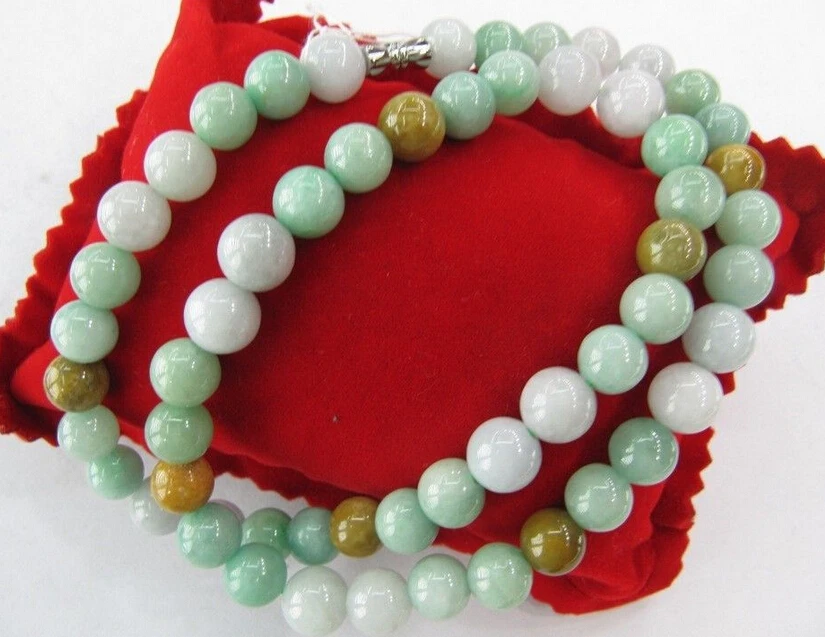 1803 Natural A Grade Colours Jade (Jadeite ) Bead Necklace
1803 Natural A Grade Colours Jade (Jadeite ) Bead Necklace