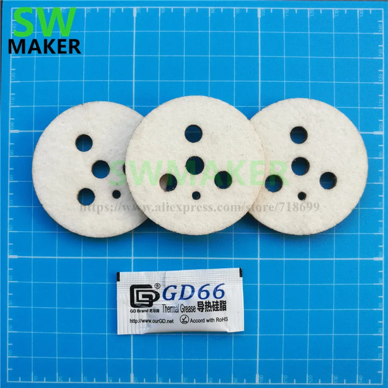 Diamond Hotend Insulators Kit with insulators and thermal paste diamond thermal isolation 2mm thickness
Diamond Hotend Insulators Kit with insulators and thermal paste diamond thermal isolation 2mm thickness
