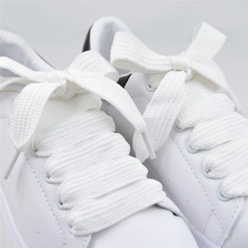 

Simple Style Shoe Laces Unisex Polyester Shoelaces 1.5CM Wide Double Layer Shoelace For Sneakers 120/140/160cm For Sports Shoes