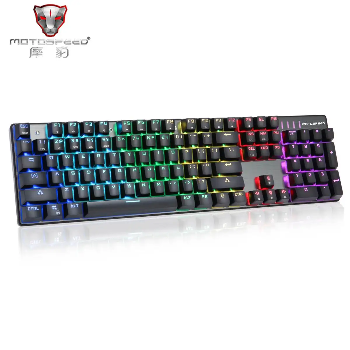 

MOTOSPEED Inflictor CK104 NKRO RGB Backlit Mechanical Gaming Keyboard Outemu Blue Switch Game Keyboard