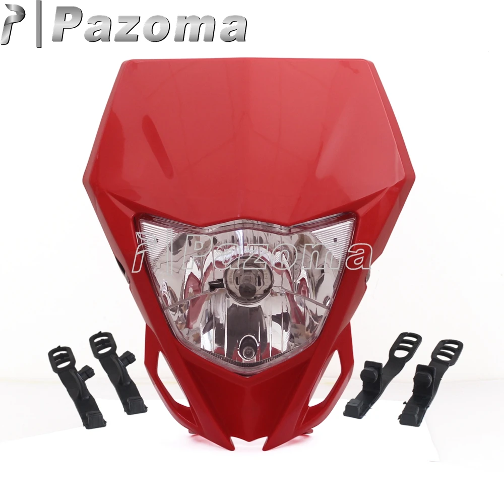 12V Motorcycle Dirt Bike Headlights Supermoto Motocross Head Lamp for Honda CRF XR FMX CR 400 450 650 230 Red Headlight Fairing
12V Motorcycle Dirt Bike Headlights Supermoto Motocross Head Lamp for Honda CRF XR FMX CR 400 450 650 230 Red Headlight Fairing