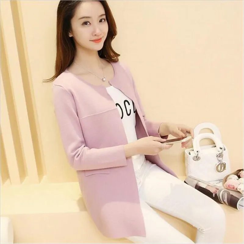 Spring Women Cashmere Sweater thicken Cardigan O-Collar Causal Full Sleeve solid color soft warm Cardigans Long Coat 5 colors
Spring Women Cashmere Sweater thicken Cardigan O-Collar Causal Full Sleeve solid color soft warm Cardigans Long Coat 5 colors