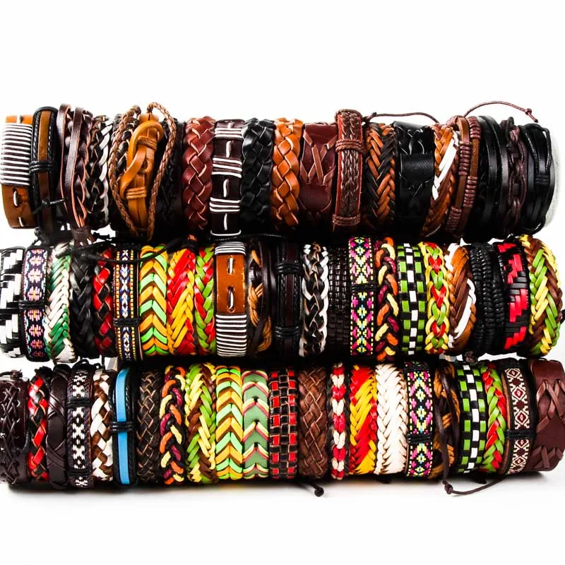 Batch 50 pieces mixed variety style street fashion bracelet leather woven retro hand rope personality creative hand jewelry tide
Batch 50 pieces mixed variety style street fashion bracelet leather woven retro hand rope personality creative hand jewelry tide